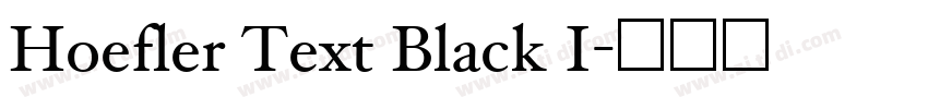 Hoefler Text Black I字体转换